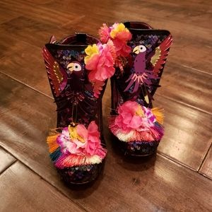 NWT Size 6.5 Irregular Choice Parrot Bellissima Heels Shoes